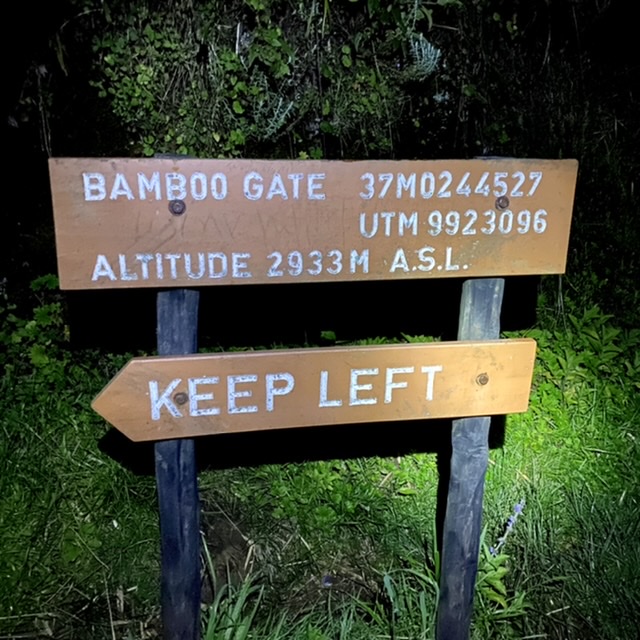 Bamboo Gate signboard - Elephant Hill hike